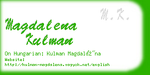 magdalena kulman business card